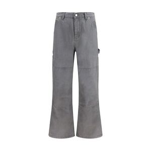 FOUND Gray Cotton Cargo Men's Pants